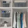 Sorbus Wire Basket Set with Removable Fabric Liner, Rustic Farmhouse Open Home Storage Bins & Decorative Baskets for Shelves in Laundry Room, Bathroom, Kitchen, etc (Gray, Set of 3)