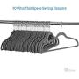 Zober Premium Quality Space Saving Velvet Hangers Strong and Durable Hold Up to 10 Lbs - 360 Degree Chrome Swivel Hook - Ultra Thin Non Slip Suit Hangers, Grey - 50 Pack