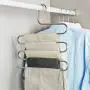 KIPB Closet Stainless Steel Practical Home Organizer Multi Layer Multifunctional Space Saving Storage S Shape Pants Hanger Clothes KIPB Closet Stainless Steel Practical Home Organizer Multi Layer Multifunctional Space Saving Storage S Shape Pants Hanger Clothes