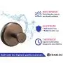 HOME SO Bathroom Hook with Suction Cup Holder - Removable Shower & Kitchen Bronze Hooks Hanger for Towel, Bath Robe, Coat, Loofah (2-Pack)