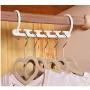 10PC 5 Hole Space Wonder Magic Hanger Clothes Space Saver Wonder Magic Clothes Hanger Hook Velvet Hangers Hangers for Clothes Decoration