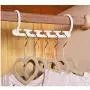 10PC 5 Hole Space Wonder Magic Hanger Clothes Space Saver Wonder Magic Clothes Hanger Hook Velvet Hangers Hangers for Clothes Decoration
