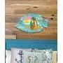 G.DeBrekht Fish Scenic Coastal Surfboards Palm Tree Sunset Wooden Door hanger / wall decor #8198527H
