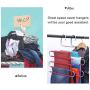 HuaQi S Shape Clothes Pants Hangers Non Slip Closet Storage Organizer Multi Space Saving Hanger for Pants Jeans Belt Tie Scarf Legging (6pcs Rose)