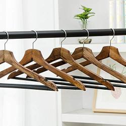 LIUFENGLONG Clothes Hangers Set, Home Wooden Hangers Adult Non-Slip for Clothing Pants Skirt Hangers Suit Clothes Hangers Everyday Standard Use Clothing Hangers 10 Pack Closet Clothing Organiser