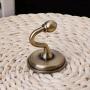 Gugulove Vintage Metal Curtain Tie Back Hooks Window Cloth Holdback Hanger Hanging Holder - White Curtain Hanger Black Cloth Adhesive Holder Gold Leaves Bronze Back Silver R