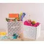 DII Fabric Storage Bins for Nursery, Offices, & Home Organization, Containers Are Made To Fit Standard Cube Organizers (13x13x13") Double Diamond Copper on White - Set of 2