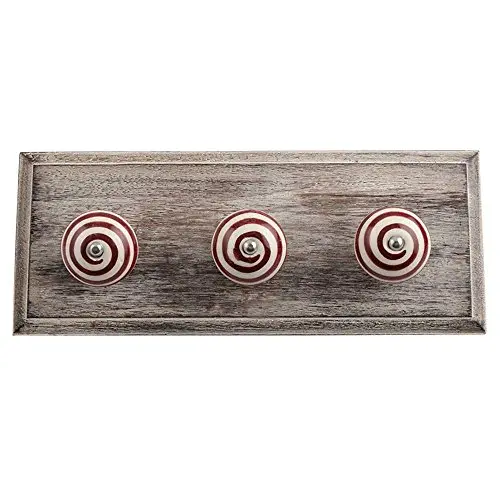 Indianshelf Handmade 1 Artistic Vintage Cream Wooden Strip Key Hooks Hangers/Heavy Duty Hooks for Wall Indianshelf Handmade 1 Artistic Vintage Cream Wooden Strip Key Hooks Hangers/Heavy Duty Hooks for Wall