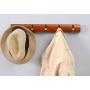 Coat Rack Creative Wood Folding Clothes Hook Wall Hanging Wall Hanger Door Clothes Hook Coat Hook 5 Hook Size: 6035.5cm Clothes Hook
