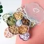 m?kvfa Rotating Snack Box, Flower Design Candy Food Storage Boxes Jewelry Organizer Fruit Boxes Candy Dish Compartment Snack Plate Wedding Candy Trays,Party Snack Plate (Multicolor)
