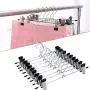 SEniutarm Pants Jeans Hanger Anti-Slip Trouser Clothes Rack Organizer Shirt 5/10/15/20Pcs Blue 5pcs