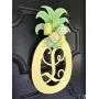 Pineapple Monogram Door Hanger Summer Pineapple Decor Monogram Pineapple Welcome Decor Pineapple Door Hanger Monogram Wedding Gift Double Door Hangers Mothers Day Gift Birthday Welcome Wreath