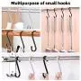 Outivity 20 Pack S Shaped Hooks,3.15''Heavy Duty S Hooks,Space Aluminum S Hooks for Hanging,S Hooks for Clothes,Bags,Towels,Plants,Kitchenware Hanger-Silver+Black Outivity 20 Pack S Shaped Hooks,3.15''Heavy Duty S Hooks,Space Aluminum S Hooks for Hanging,S Hooks for Clothes,Bags,Towels,Plants,Kitchenware Hanger-Silver+Black