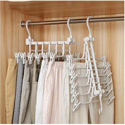 2PC Magic Cloth Hangers for Clothes Rack Organizer Wardrobe Closet Bedroom Accessories Space Saving Clothing Hanger with Hook Closet