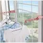 5pcs 5-Hole Plastic Adjustable Window Clothes Hanger Indoor and Balcony Storage Hook Space Saver Bra Underwear Panties Drying Rack Random Color