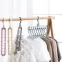 laize Nine-Hole Rotating Anti-Skid Folding Hangers Multifunctional Magic Space Saving Clothes Hangers Closet Organizer Hanger for Drying and Storage