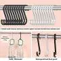 Outivity 20 Pack S Shaped Hooks,3.15''Heavy Duty S Hooks,Space Aluminum S Hooks for Hanging,S Hooks for Clothes,Bags,Towels,Plants,Kitchenware Hanger-Silver+Black Outivity 20 Pack S Shaped Hooks,3.15''Heavy Duty S Hooks,Space Aluminum S Hooks for Hanging,S Hooks for Clothes,Bags,Towels,Plants,Kitchenware Hanger-Silver+Black