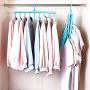 EvaroFly Multipurpose Portable Folding Hanger, Save Space Storage Clothes Hanger, Household Travel -Pink 53x42cm