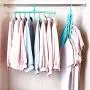 EvaroFly Multipurpose Portable Folding Hanger, Save Space Storage Clothes Hanger, Household Travel -Pink 53x42cm