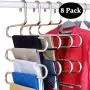 DOIOWN S-Type Stainless Steel Clothes Pants Hangers Closet Storage Organizer for Pants Jeans Scarf Hanging (14.17 x 14.96ins, Set of 3) (8-Pieces) (8 Pack- Silver) DOIOWN S-Type Stainless Steel Clothes Pants Hangers Closet Storage Organizer for Pants Jeans Scarf Hanging (14.17 x 14.96ins, Set of 3) (8-Pieces) (8 Pack- Silver)