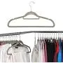 Oguine 50 Pack Beige Velvet Hangers, Non Slip Velvet Suit Dress Shirt Hangers,Space Saving Clothes Hangers Oguine 50 Pack Beige Velvet Hangers, Non Slip Velvet Suit Dress Shirt Hangers,Space Saving Clothes Hangers