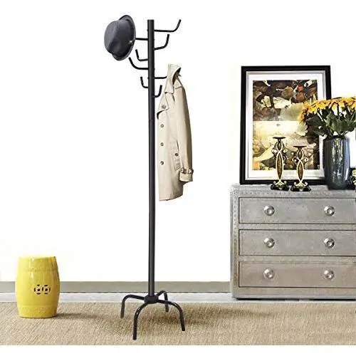 Metal Coat Hat Rack Standing Clothes Jacket Hanger Hall Tree Stand w/8 Hooks 70 Inch Metal Coat Hat Rack Standing Clothes Jacket Hanger Hall Tree Stand w/8 Hooks 70 Inch