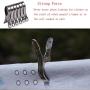 12 Packs Heavy Duty Strong Jumbo Stainless Steel Boca Clips Clothing Peg Clamp Clothespin Picture Hanger for Quilt, Towel, Pants, Windproof