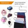 IEOKE Pant Hangers Durable Slack Hangers Multi Layers Stainless Steel Space Saving Clothes Hangers - Closet Storage for Jeans Trousers 4 Pack IEOKE Pant Hangers Durable Slack Hangers Multi Layers Stainless Steel Space Saving Clothes Hangers - Closet Storage for Jeans Trousers 4 Pack