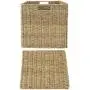 Made Terra 12x12 Inch Seagrass Wicker Storage Cube Basket Bin, Foldable Closet Organizer Shelf Cabinet Bookcase Boxes Containers (2 Pack) Made Terra 12x12 Inch Seagrass Wicker Storage Cube Basket Bin, Foldable Closet Organizer Shelf Cabinet Bookcase Boxes Containers (2 Pack)