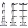 Yeshom Foldable 3 Tier Clothes Drying Rack Rolling Collapsible Laundry Dryer Hanger Stand Rail Indoor Outdoor Dark Grey