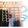 High-tech type 5 Layers Non Slip Multifunctional Clothes Hangers Pants Storage Hangers Cloth Rack Multilayer Storage Rack Hanger,Light Pink