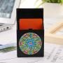 Plastic Business Card Holder with Diamond Painting Cover, Whitelotous DIY Diamond Business Name Card ID Card Bus Card Case Boxes for Men & Women (Flower)