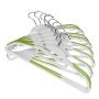 Whitelotous 10pcs Anti-Slip Standard Coat Hanger Wet Dry Clothes Racks Space Saving Hangers(Light Green) Whitelotous 10pcs Anti-Slip Standard Coat Hanger Wet Dry Clothes Racks Space Saving Hangers(Light Green)