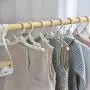 Solid Color Foldable Hangers, Portable Travel Clothes Hangers Multifunction for Adult Kid Shirts Camisole Household-Beige 8-Pack