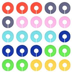 Gaiatop Hanger Dividers, 25 Pieces of Round Clothes Size Divider Line Hanger Closet Line Kindergarten Childrens Clothing Blank Style Multi Color