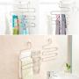 S-Type Multi-Purpose Pants Hangers Space Saving, Stainless Steel Magic Closet Hangers for Jeans Scarf Tie Clothes (3pcs)