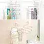 CloversStar 1 Pack Stainless Hanger S Type for Pants Trousers Clothes Towel Scarf Space Saving Closet Organizer 5 Layers CloversStar 1 Pack Stainless Hanger S Type for Pants Trousers Clothes Towel Scarf Space Saving Closet Organizer 5 Layers