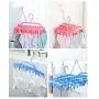 NLXTXQC Sock Dryer,Folding Drying Racks, Windproof Household Hangers, Socks Racks, Clothes Hanging Storage Artifacts (Color : Blue)