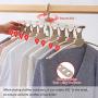 VS-Foru Space Saving 8 in 1 Folding Hangers-Adjustable Magic Clothes Hangers -Eco Material Time Saving Hangers for Small Wardrobe and Camping