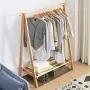JING-ma Solid Wood Hanger Floor Bedroom, Coat Rack Simple Modern Hanger Simple Multifunctional Clothes Rack Home (Color : Wood Color, Size : 80cm) JING-ma Solid Wood Hanger Floor Bedroom, Coat Rack Simple Modern Hanger Simple Multifunctional Clothes Rack Home (Color : Wood Color, Size : 80cm)