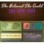 Race Medal Holder/Athletic Medal Hanger - SHE BELIEVED SHE COULD SO SHE DID. Wood Wall Mounted Medal Organizer. CUSTOMIZATION Available