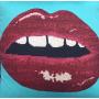 pop art lips holiday ornament, door hanger, cool holiday gift pop art lips holiday ornament, door hanger, cool holiday gift