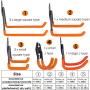 Garage Storage Utility Hooks, 8 Packs Steel Garage Hanger, Heavy Duty Storage Hooks, 5 Various Size & Wall Mount Garage Hook, Wall Hooks for Organizing Ladder, Tools & Bulk Object, Holds up 40 Pounds