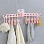 ETbotu Bathrooms Hanger Rack Clothespin Portable Multifunctional Hanging Drying Rack for Home Kitchen Travel Storage Pink 4816.81.5cm