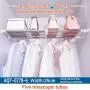Hershii Tension Shelf Expandable Rod Closet System Heavy Duty Clothes Hanger Adjustable DIY Storage Organizer Shoe Rack