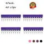 ShineMe Cap Organizer Hanger, 4 Pack Hat Organizer, 10 Baseball Cap Holder, 10 Clips Stainless Steel, Folding Clothes Hangers Foldable Clothes Drying Rack for Travel (Purple)