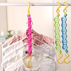 Coats Hanger Saving Space Hanger Rack Cloth Hanger with Hook Closet Organizer Home Tool Storage Holder 2PCS Kangsanli (Color random)