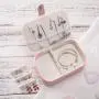 Jewelry Box,BS Faux Leather Jewelry Case Display Case 2 Layers with Mirror for Rings,Earrings,Necklace,Bracelets Organizer Jewelry Storage Boxes (Pink)