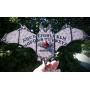 Gray and Black Ouija Spirit Board Red Resin Bat Skull Hand Made Wooden Bat Home Decor Wall Plaque Hanger