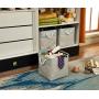 DECOMOMO Foldable Storage Bin [3-Pack] Collapsible Sturdy Cationic Fabric Storage Basket Cube W/Handles for Organizing Shelf Nursery Home Closet (Light Grey and Tranquility, Cube - 13 x 13 x 13)